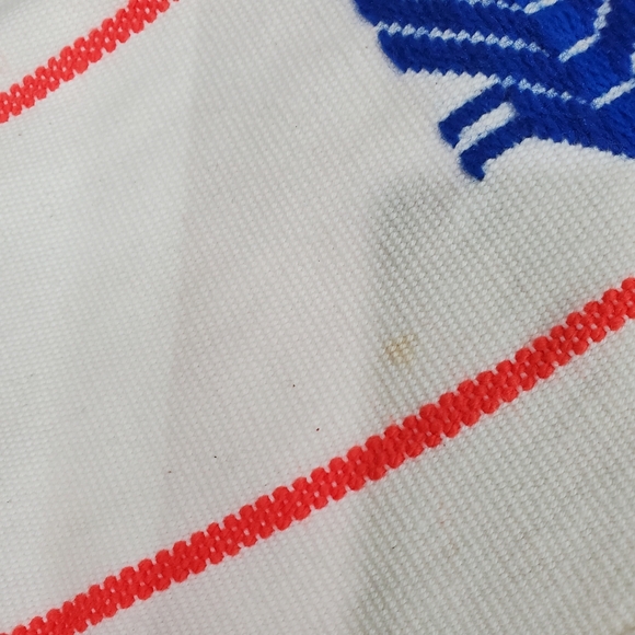 Hand Embroidered Table Runner Aztec Western Mexican Style Fringe Colorful - Picture 10 of 17